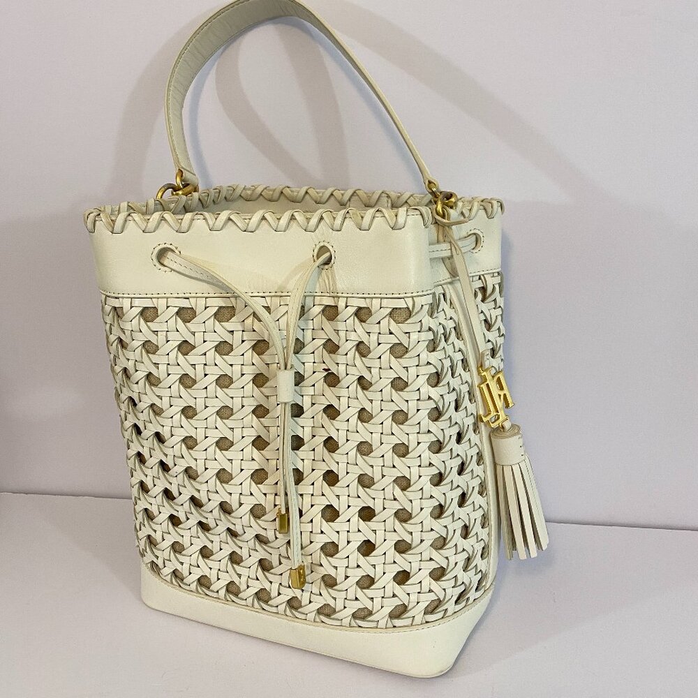 Lauren Ralph Lauren Portwood Debby Drawstring Bag Egg Shell White